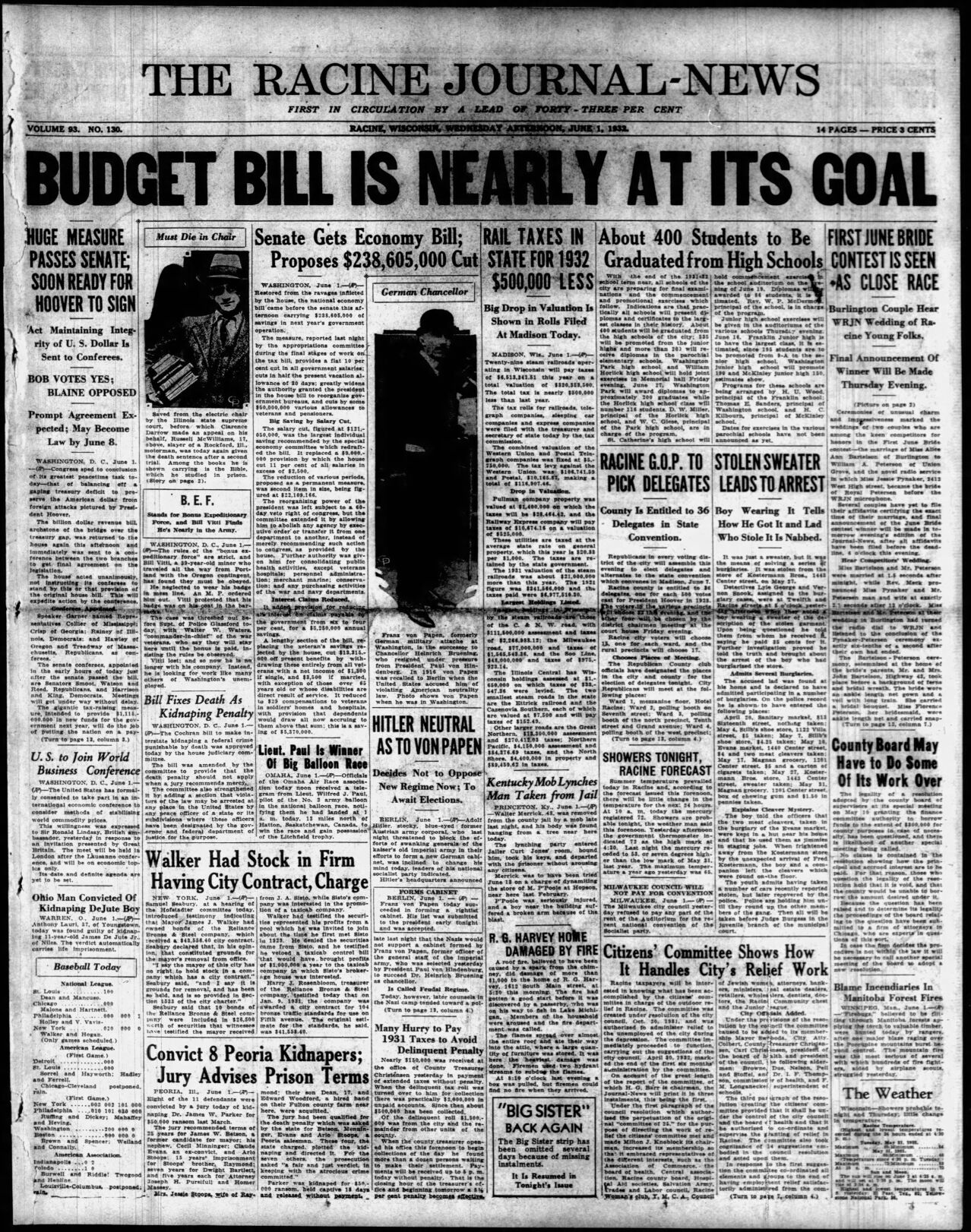 1 juin 1932